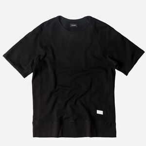 STAMPD men’s Short Sleeve Pullover Sweatshirt heavy knit crew black medium